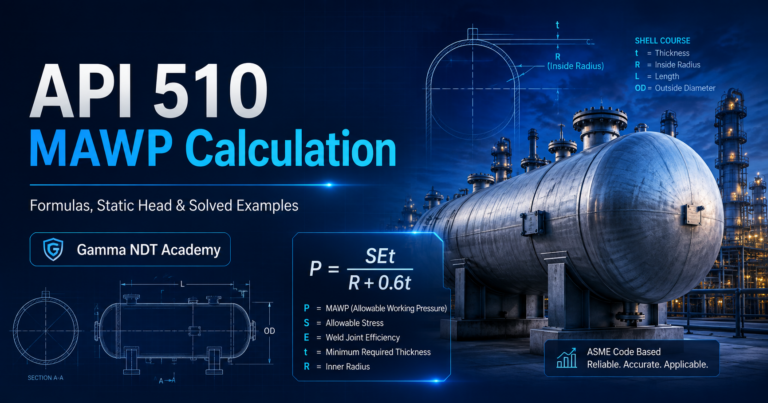 API 510 MAWP Calculation: Formulas, Static Head and Solved Examples